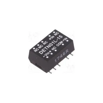 Elektronická součástka Převodník DC/DC 1W Uvst 4,5÷5,5V Uvýst 15VDC Uvýst2 -15VDC