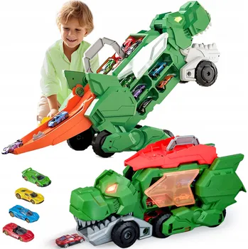 autíčko Mega náklaďák dinosaurus s efekty autodráha raketomet na autíčka