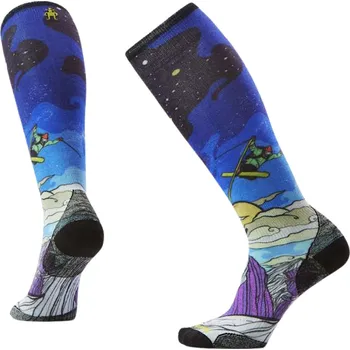 Oblečení a móda ponožky Smartwool Ski Zero Cushion Galactic Ski Print OTC - Deep Navy 34-37