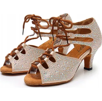 Dámské lodičky Lelka taneční boty na latino L221 - 6 cm podpatek - BARVA PLETI, velikost 36