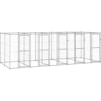 ohrádka pro psa zahrada-XL Venkovní psí kotec pozinkovaná ocel 12,1 m² 3082285