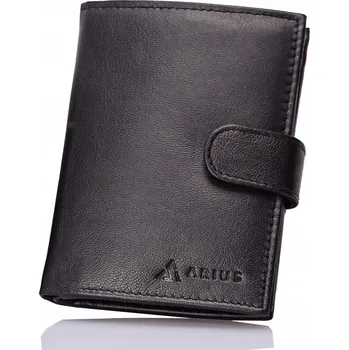 Peněženka Arius peněženka z pravé kůže černá - muž