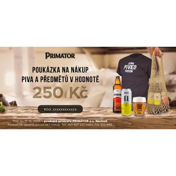 Dárková krabička Dárkový poukaz na pivo a předměty 250 Kč