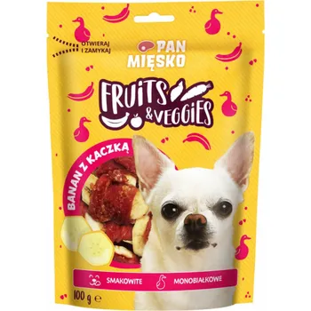 Pamlsek pro psa PAN MIĘSKO Fruits & Veggies Banana with duck - pamlsek pro psa - 100g