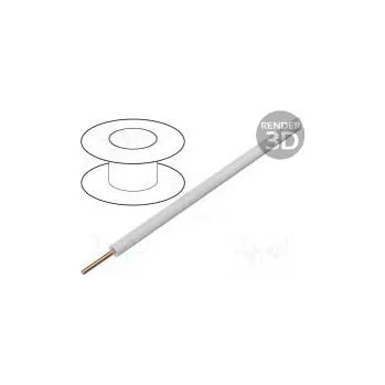 elektrický kabel Vodič drát Cu 0,2mm2 bílá PVC 60V 100m
