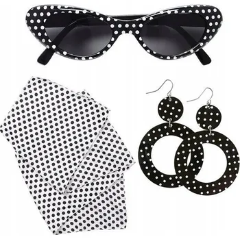 Karnevalový kostým Retro sada pro ženy, 50. léta, rekvizity, doplňky