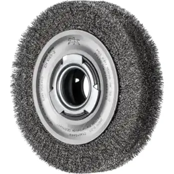 Brusný kotouč Pferd 43701214 | Rotační kartáč široký, univerzální, zvlněný drát POS RBU 15038/AK 32-2 INOX 0,20