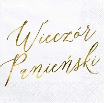 Papírový ubrousek Ubrousky PartyDeco Rozlučka Se Svobodou SP33-91-019ME bílé 20 kusů