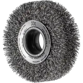 Brusný kotouč Pferd 43701110 | Rotační kartáč široký, univerzální, zvlněný drát POS RBU 10028/14 INOX 0,30