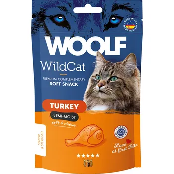 Krmivo pro kočku WOOLF WildCat Snacks Krůtí 50g
