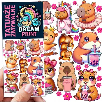 Tetování DOČASNÉ OMYVATELNÉ TETOVÁNÍ PRO DĚTI - KAPYBARA / KAPYBARA