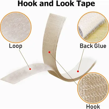 Zip Pásek na suchý zip s lepidlem barva béžová 25 mm