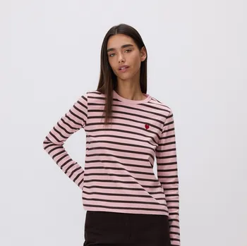 Dámské tričko Reserved - Tričko s&nbsp;dlouhými rukávy a&nbsp;výšivkou - růžová - ZI667-30X - ZI667-30X-L