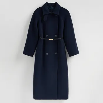 Dámský kabát Reserved - Kabát z vlnou Bellandi - tmavomodrá - 728AY-59X - 728AY-59X-M