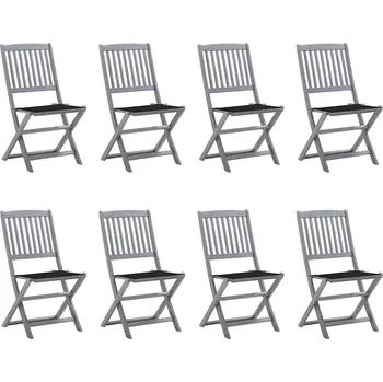 zahrada-XL Skládací zahradní židle s poduškami 8 ks masivní akácie 3078297