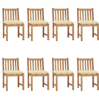 zahrada-XL Zahradní židle s poduškami 8 ks masivní teak 3073159