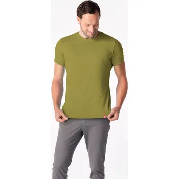 CityZen - DAVOS Pánské tričko slim olivové L