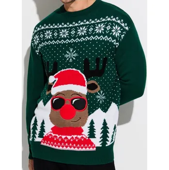Pánský svetr Sinsay - Svetr s vánočním motivem - zelená - 804FZ-96X - 804FZ-96X-L