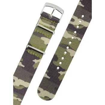 Řemínek na hodinky Textilní řemínek Morellato Band L 3972A74.872, zelený/maskáčový, NATO - 22 mm