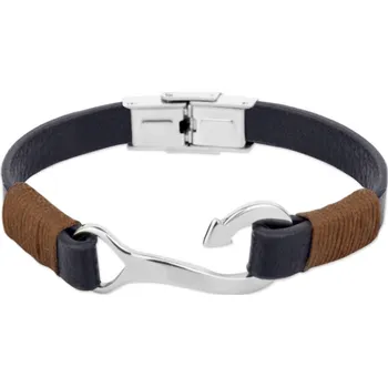 Náramek Pánský náramek Rybářský Háček & kůže 2512