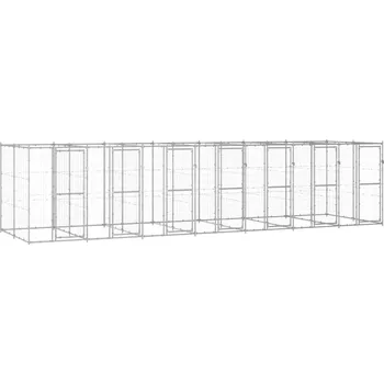 ohrádka pro psa zahrada-XL Venkovní psí kotec pozinkovaná ocel 16,94 m² 3082287