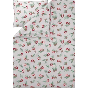 Povlečení LIVARNO® Ložní povlečení z jemného flanelu, 140 x 200 cm, 70 x 90 cm (větve jedličky)