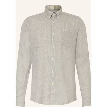 Pánská košile Barbour Pánská Lněná Košile Linton Tailored Fit, bílá /...