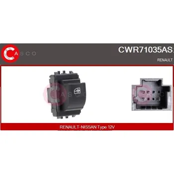 Spínač, zvedací zařízení oken CASCO CWR71035AS