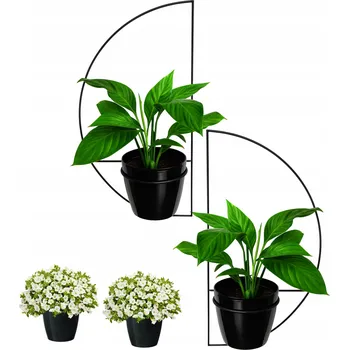 Držák Na Květináč kovový A.D Home černý 70 cm pro 2 květináče