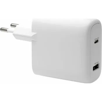 dbramante1928 re-charge - Síťový adaptér - 65 Watt - 2 výstupní konektory (24 pin USB-C, USB) - bílá - Evropa