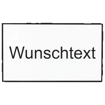 Prázdná cedulka vč. dvou řádků textu, plast, bílá/černá