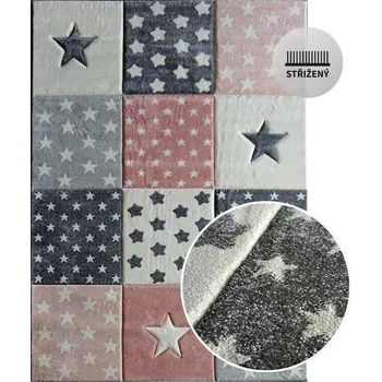 Koberec Kusový koberec Berfin SMART KIDS 40217 Rose Grey Rozměr: 140x190 cm