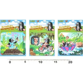 Dekorativní magnet Magnet 3D Krtek 8cm /3 druhy Varianta krtek: Krtek a kalhotky