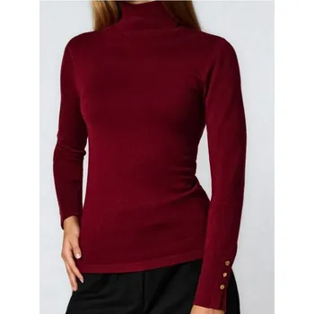 Dámská móda Sinsay - Rolák - burgundy - 231FJ-83X - 231FJ-83X-XS