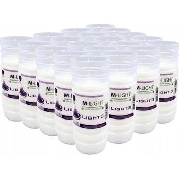 Svíčka Do hřbitovních svíček náplň do svíčky M-Light 75h 13,6 cm 20 ks