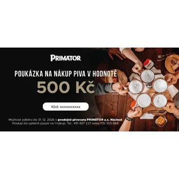 Dárkový potravinový koš Dárkový poukaz na pivo 500 Kč