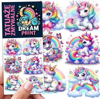 Odstranitelné tetování DOČASNÉ OMYVATELNÉ TETOVÁNÍ PRO DĚTI JEDNOROŽCI