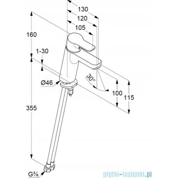 Vodovodní baterie Stojánková umyvadlová baterie Kludi Pure&Easy, stříbrná