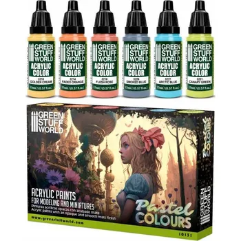 Speciální výtvarná barva Sada akrylových barev Green Stuff - Pastelové barvy 6 Ks.