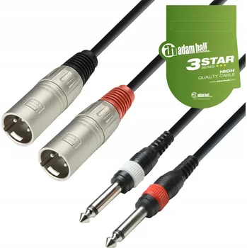 Audio kabel Kabel XLR - jack 6,3 mm Adam Hall K3TMP0300 3 m