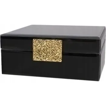 Obraz ŠPERKOVNICE NA BIŽUTERII GLAMOUR ELEGANTNÍ DÁREK SKLENĚNÁ DEKORACE ČERNÁ