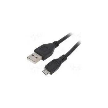 Datový kabel Kabel USB 2.0 USB A vidlice,USB B micro vidlice pozlacený 1m