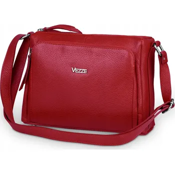 Kabelka Vezze kabelka z pravé lícové kůže červená