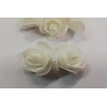 Svatební dekorace Pěnová růžička dekorační 3cm - bílá