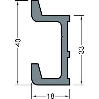 okap Držák okapového žlabu P2031, 200 mm, hliník surový