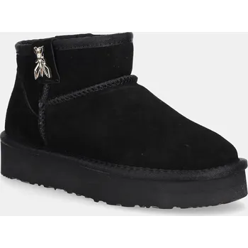 Dívčí sněhule Dětské semišové sněhule Patrizia Pepe černá barva, PPJ989 99X, EUR 35