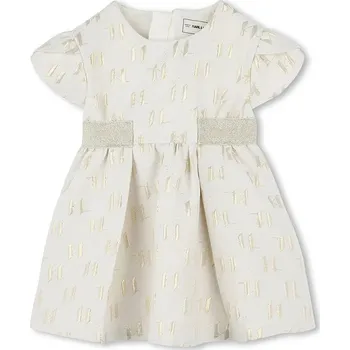 Dámské šaty Dívčí šaty Karl Lagerfeld béžová barva, mini, Z30515 Z30515.86.108 01X, vel. 108