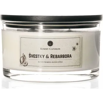 Svíčka Kimmy Candles sójová svíčka Švestky & Rebarbora 400 g