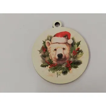 Vánoce Vánoční výřez baňka - medvídek