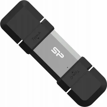 USB flash disk Silicon Power SP128GBUC3C51V1S USB paměť 128 GB USB Type-A / USB Type-C 3.2 Gen 1 (3.1 Gen 1) Černá, Stříbrná